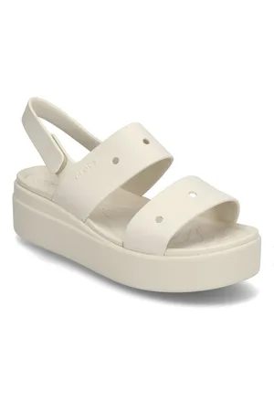Crocs Brooklyn 4U Shoes Summer Shoes Platform Sandals Cream
