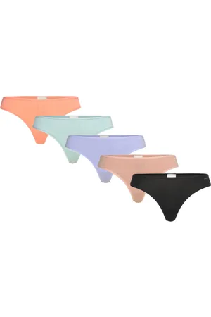Calvin Klein Thong 5Pk Stringit Alusvaatteet Black