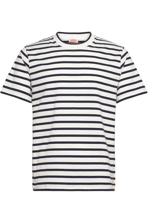 Armor.lux Striped T-Shirt Héritage Designers T-shirts Short-sleeved White