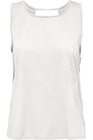 ONLY Onpjue Sl Nd Detail Top Sport Women Sport Clothing Sports Tops & T-shirts Sport Tank Tops White