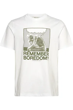 WoodWood Wwbobby Penseur T-Shirt Tops T-shirts Short-sleeved White