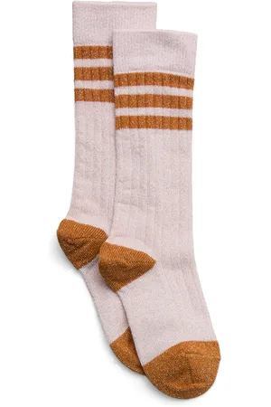 mp Denmark Merle Glitter Knee Socks Socks & Tights Socks Pink