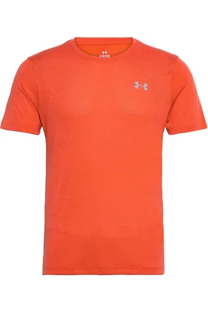Under Armour Ua Launch Camo Shortsleeve Sport Men Men Sports Clothes Sport Tops Sport T-shirts Orange