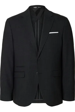 SELECTED Slhslim-Oasis Linen Blz Noos Suits & Blazers Blazers Single Breasted Blazers Black
