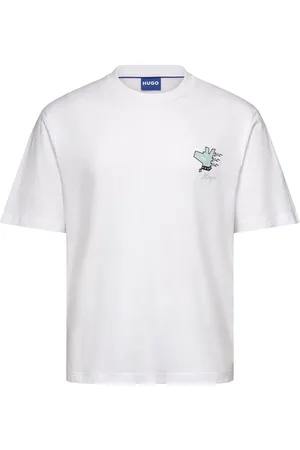 Hugo Blue Nagulop Tops T-shirts Short-sleeved White