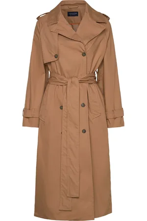 Lexington Over D Cotton Trench Coat Trenssi Takki Beige