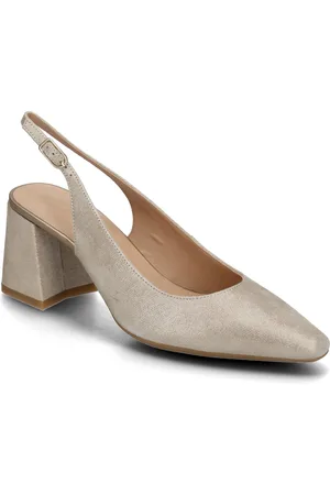 Geox D Giselda C Shoes Sling Backs Heeled Slingbacks Gold