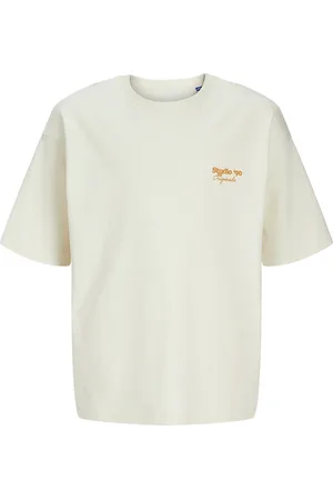 JACK & JONES Jorgreenpoint Back Graphic Tee Ss Ln Jnr Tops T-shirts Short-sleeved Cream Jack & J S