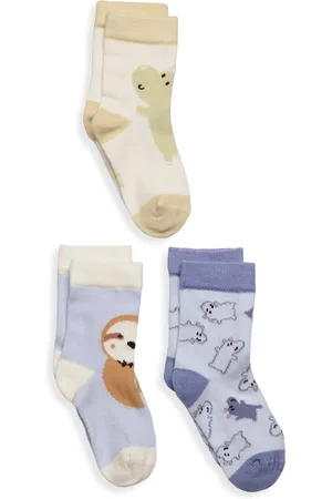 Benetton Knitted Socks 3 Pair Socks & Tights Socks Blue