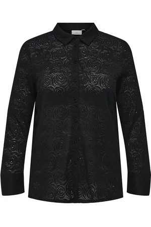 ONLY Carrosil Ls Lace Shirt Jrs Tops Shirts Long-sleeved Black