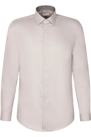 Seidensticker Business Kent Patch5 Tops Shirts Business Shirts Beige