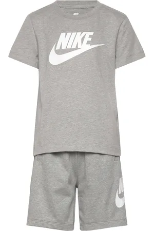 Nike Ks-Knit Short Set Sport Sets With Short-sleeved T-shirt Grey
