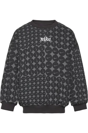 Nike Nkg Essentials Aop Ft Crew Sport Sweat-shirts & Hoodies Sweat-shirts Black