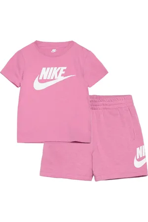 Nike Nkn Club Tee & Short Set Sport Sets With Short-sleeved T-shirt Pink