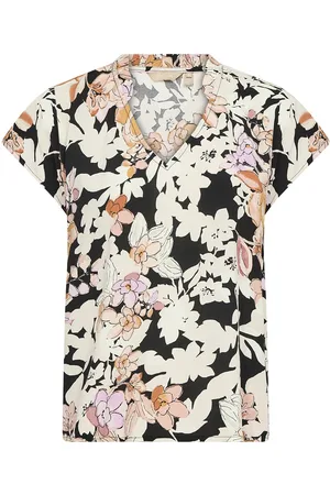 Culture Cuaudrey Bello Capsleeve Tops T-shirts & Tops Short-sleeved Black