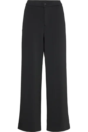 Lindex Trousers Rut Bottoms Trousers Wide Leg Black