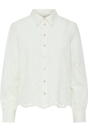 Y.A.S Luma Ls Shirt S. Noos Tops Blouses Long-sleeved Cream