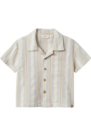 Lil Atelier Nmmdenver Ss Loose Shirt Lil Tops Shirts Short-sleeved Shirts Grey