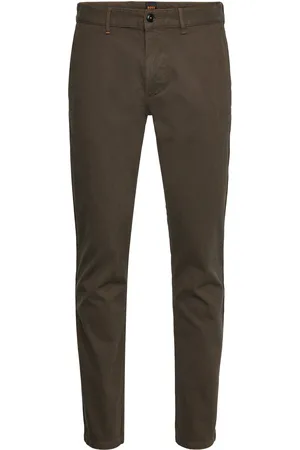 HUGO BOSS Chino_Slim Bottoms Trousers Chinos Khaki Green