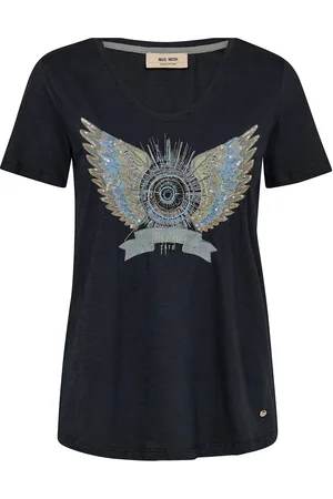Mos Mosh Mmgethi Deco Tee Tops T-shirts & Tops Short-sleeved Navy