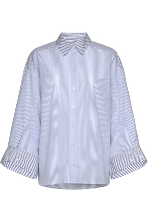 Munthe Filberto Tops Shirts Long-sleeved Blue