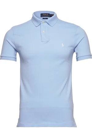 Ralph Lauren Slim Fit Mesh Polo Shirt Tops Polos Short-sleeved Blue