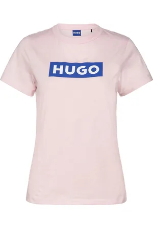 Hugo Blue Classic Tee_B Tops T-shirts & Tops Short-sleeved Pink