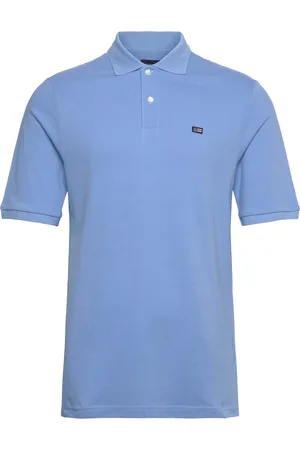 Lexington Pique Polo Shirt Tops Polos Short-sleeved Blue