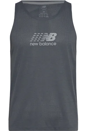 New Balance Athletics Reflective Graphic Singlet Sport Sport Clothing Sport Tops Sport Tank Tops Grey