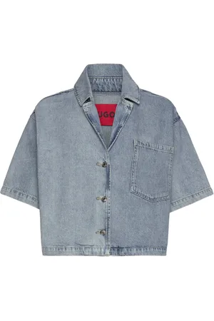 HUGO BOSS Gesila Tops Shirts Denim Shirts Blue
