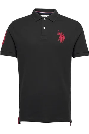 U.S. Polo Assn. Uspa Polo Alfredo Men Tops Polos Short-sleeved Black