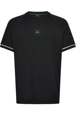 HUGO BOSS Tee Rib Ac Sport Men Sports Clothes Sport Tops Sport T-shirts Black