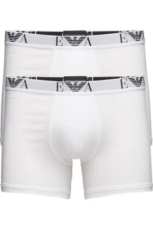 Emporio Armani Mens Knit 2Pack Boxe Bokserit White