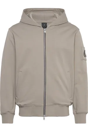 Moose Knuckles Hartsfield Zip-Up Tops Sweat-shirts & Hoodies Hoodies Beige