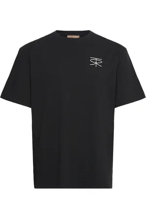 Rue de Tokyo Thorsten Recycled Cotton Jrsy Tops T-shirts Short-sleeved Black