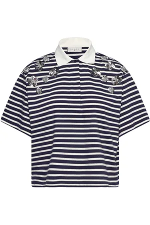 Dante 6 Titan Embellished Polo Shirt Tops T-shirts & Tops Polos Navy