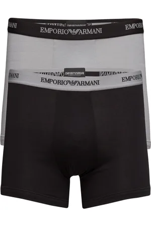 Emporio Armani Mens Knit 2Pack Boxer Bokserit Black