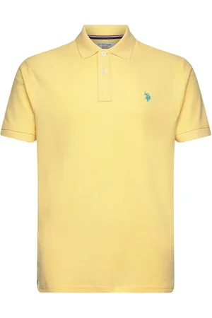 U.S. Polo Assn. Uspa Polo Alfred Men Tops Polos Short-sleeved Yellow