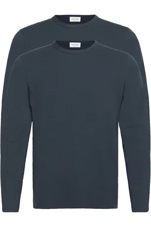WoodWood Emil 2-Pack Long Sleeve Designers T-shirts Long-sleeved Blue