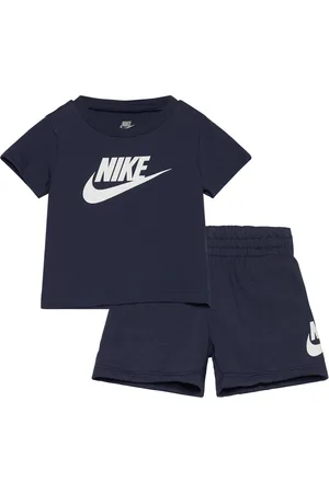 Nike Ks-Knit Short Set Sport Sets With Short-sleeved T-shirt Navy
