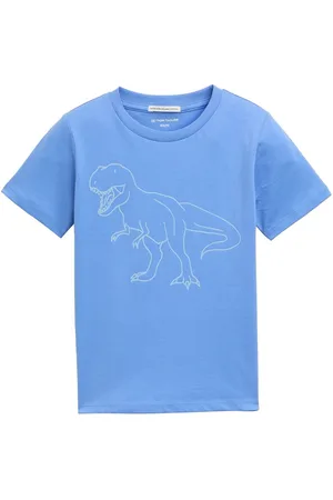 TOM TAILOR Printed T-Shirt Tops T-shirts Short-sleeved Blue