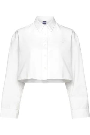 Hugo Blue Erisa_B Tops Blouses Long-sleeved White
