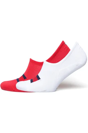 Tommy Hilfiger Th Uni Tj Footie 2P Flag Nilkkasukat Lyhytvartiset Sukat White