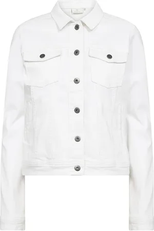 Kaffe Kazelina Denim Jacket Farkkutakki Denimtakki White