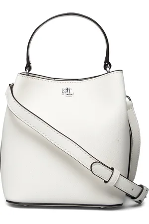 Ralph Lauren Crosshatch Small Reese Bucket Bag Bags Bucket Bag White