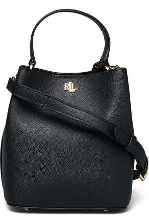 Ralph Lauren Crosshatch Small Reese Bucket Bag Bags Bucket Bag Black