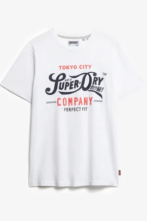 Superdry Vl Tokyo Relaxed Tee Tops T-shirts Short-sleeved White