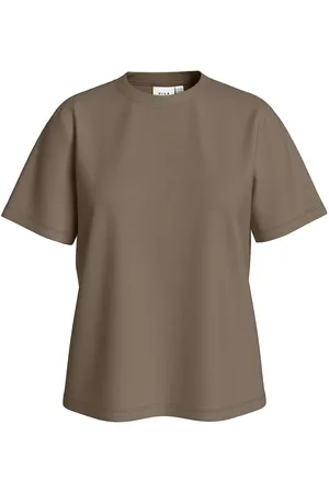 VILA Vinora S/S T-Shirt - Noos Tops T-shirts & Tops Short-sleeved Brown