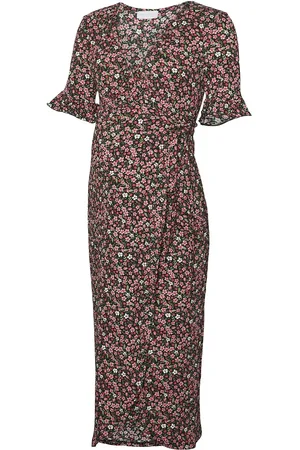 Mama;licious Mlpatrizia Tess 24 Jrs Midi Dress 2F Polvipituinen Mekko Black