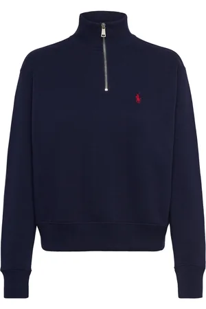 Ralph Lauren Fleece Quarter-Zip Tops Sweat-shirts & Hoodies Sweat-shirts Navy